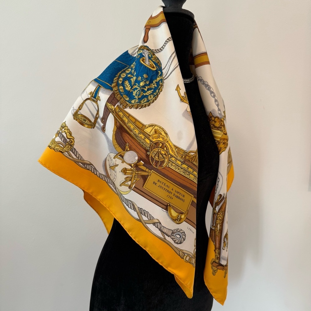 Hermès Nautical Themed Silk Scarf - Picture 6 of 15